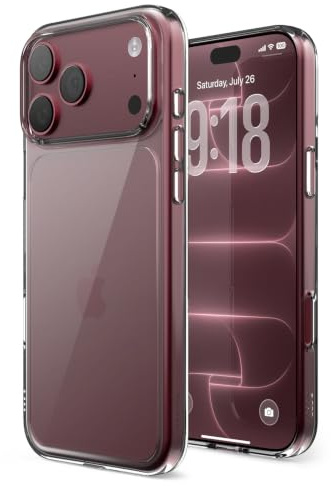 elago Transparente Hybrid Hülle für iPhone 18 Pro Max & iPhone 17 Pro Max | PC/TPU-Hybridkonstruktion, transparentes Design, stoßfest, schlankes Design (Transparent)