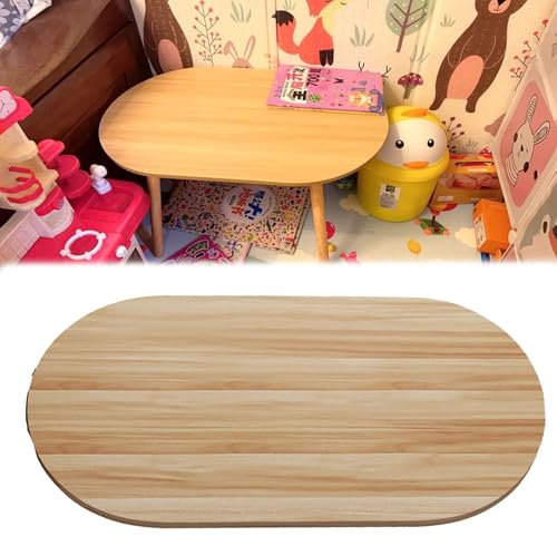 WLCGYD tischplatte Holz Nur Esstischplatte, Ovale Holzplatten/Spieltisch – 100 80 70 60 50 40 30 cm Breit, Ersatz Für Die Tischplatte Eines Computertischs(100x90cm/39.4x35.4in)