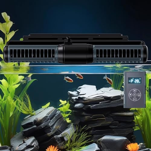 Generisch Wellengenerator Für Aquarien, Mit App-Steuerung, Querstrom-Umwälzpumpe, Gyre-Wellengenerator, 4 Wellenmodi, Automatischer Nachtbetrieb Mit Niedriger Geschwindigkeit, Starker Magnetfuß(55W)