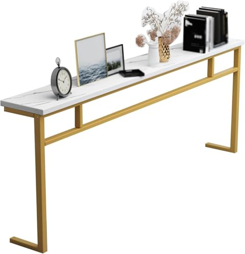 Industrieller Konsolentisch, Rechteckig, Moderner Industriestil, Multifunktional, Gold, 120 * 20 * 80cm