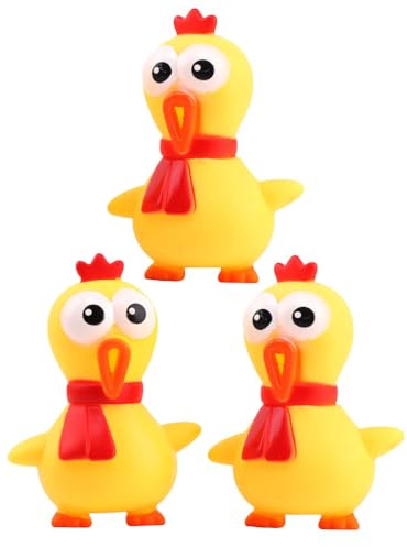 JUMPLAWN Gummihuhn Quietsch XXL Spielzeug Zum Stressabbau Squishy Küken Für Kinder Und Haustiere Lustiger Scherzartikel Für Zuhause Party Und Alltag