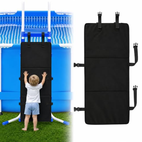 Pool Ladder & Bunk Bed Ladder Cover, Anti-Climbing Safety Guard Lock | Fall Prevention Protector for Kids, Fit Attic Stairs & Above Ground Pool Ladder (Black)