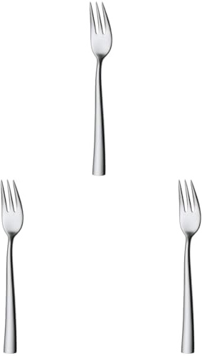 WMF Philadelphia Kuchengabel 15 cm, Cromargan Edelstahl poliert, glänzend, spülmaschinengeeignet (Packung mit 3)