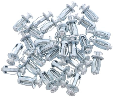 STOBAZA Dado di Espansione a Petalo M5 in Acciaio al Carbonio 5X25 MM 50 Pezzi Viti di Espansione per Cartongesso e Calcestruzzo Tasselli di Ancoraggio per Pareti e Soffitti Fissaggio