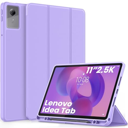 EasyAcc Hülle für Lenovo Idea Tab 11 Zoll Tablet 2025 mit Stifthalter | für Lenovo TB-336ZU TB-336FU Ultra Dünn mit Standfunktion Smart PU Leder Schutzhülle (Lila)