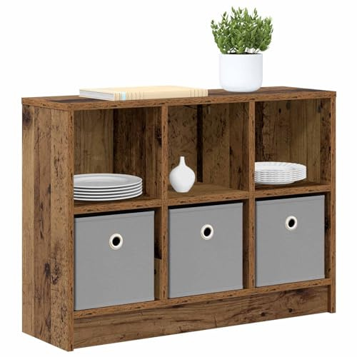 vidaXL Sideboard mit Schubladen Altholz 73,5 x 22,5 x 53,5 cm, Moderner Sideboard, freistehend, viel Platz, praktischer Wohnungshelfer, schickes Design für Dein Wohnzimmer