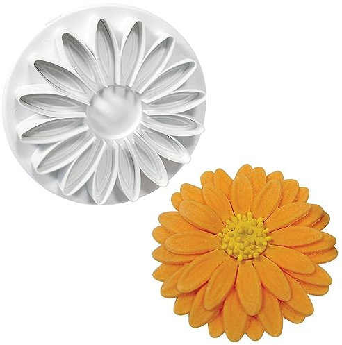 PME Ausstecher Sonnenblumen /Gerbera Cake Company, 18 Blütenblatt, Weiß
