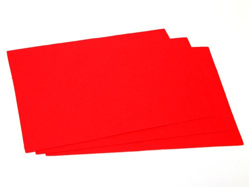 9 x 12 Sheet Sticky Back Self Adhesive Acrylic Felt Fabric - Red