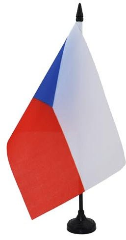 AZ FLAG - Tischflagge Tschechien - 21x14 cm - Tschechische Tischfahne 14 x 21 Cm - Flaggen