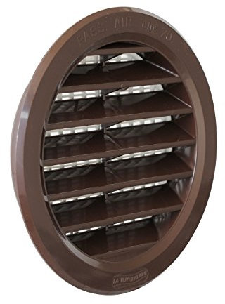 La Ventilazione T10RM Rejilla de ventilación de plástico redonda para empotrar, marrón, ø 120 mm