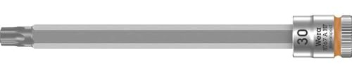 Wera 05003370001 8767 A HF Torx Zyklop Bitnuss mit 1/4 Zoll-Antrieb mit Haltefunktion, leuchtorange, TX 30 x 100 mm