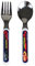 Fun House de couverts Disney Cars Cutlery Set Stainless Steel Fork and Spoon +/-13.5 cm, Plastic P, Blue