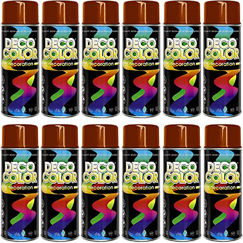 12er Sparpack (1 Karton) Lackspray glänzend 400ml rubinrot glanz RAL 3003