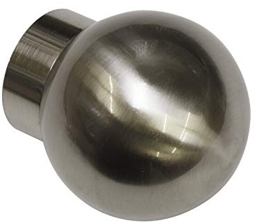 Gardinia Endknopf, Aluminum, Edelstahl-Optik, Windsor Ball, 2