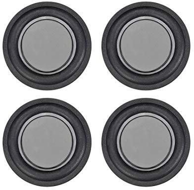 sourcing map 4Pcs 1.5 40mm Bass Speaker Passive Radiator Auxiliary Rubber Vibration Plate Subwoofer DIY Repair