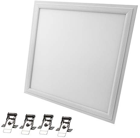 295x295 mm Viereckig Quadrat LED Einbauleuchte Panel Deckenleuchte Einbaupanel Rasterdeckenleuchte Ultra slim inkl. LED Trafo und 4x Montageklemmen 3000K Warmweiß
