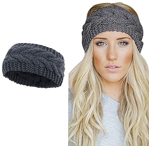 Winter Knitted Headband for Women – Soft Warm Crochet Braided Ear Warmer, Cozy & Stylish for Cold Weather, Perfect for Ponytails – Multiple Colors