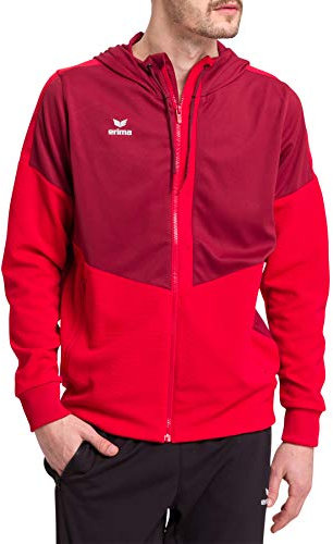 Erima Squad Kapuzen-Trainingsjacke rot, M Unisex