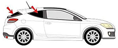 Solarplexius Auto-Sonnenschutz Scheiben-Tönung passgenau für Renault Megane III Coupe 3 Türer Bj. 08-16 Komplettsatz Keine Folie