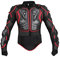 Motorrad Schutz Jacke Atmungsaktiv Einstellbar Brustschutz Sport Fallschutz Schutzjacke Motocross Protektorenjacke (Schwarz Rot, XL)