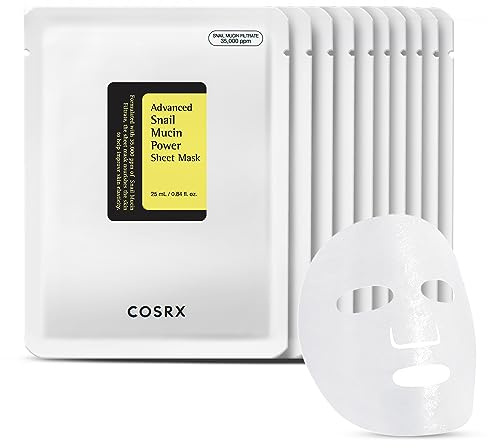 COSRX Snail Mucin Sheet Mask 10 EA with Snail Mucin Serum