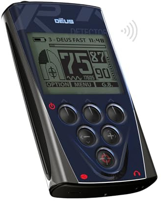XP Deus Funk-Fernbedienung für Metalldetektor Deus | Leichtes Steuermodul, 18 Programme (10 werkseitig + 8 anpassbar), beleuchtetes LCD-Display, für XP DEUS (D08)