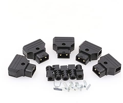 SZRMCC Anton-Bauer IDX V-Mount Gold Mount Battery D-tap P-tap Male PowerTap Plug Connector Kit for RED Camcorder DSLR Camera Power Cable DIY (5Pcs)