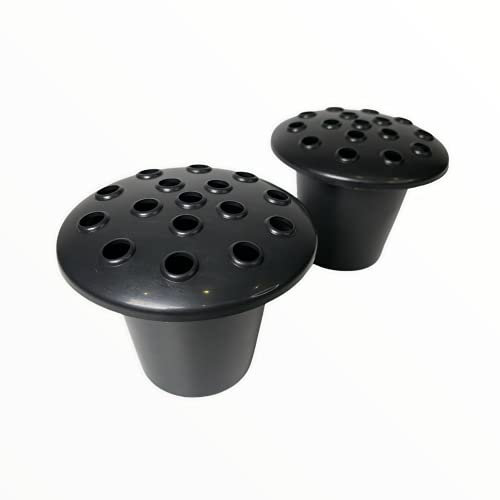 Lot de 2 inserts pour vase funéraire,Pots de fleurs robustes pour tombe,Supports de fleurs pour cimetière,Pots de fleurs pour tombe,Support de fleurs pour tombe,Porte-fleurs pour tombe,Noir