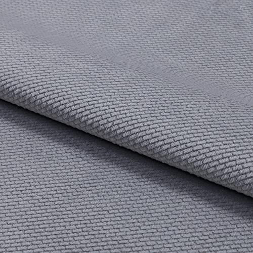 Fabreco VELVET 0,5lfm Polster- und Deko-Stoff 160 cm breit, 100% Polyester, Gewicht 350 g/lfm, Samtstoff für Vorhänge, Maskottchen, Sofakissen, Polsterbezüge und Krabbeldecken - Hellgrau 03