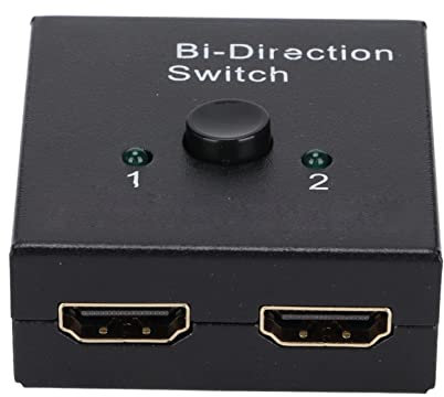 Divisor de Conmutador HDMI Bidireccional 4K, Conmutador HDMI 2X1 / 1X2 1 en 2 Salidas / 2 en 1 Salida Selector de Pantalla Compatible con 4K 3D HD 1080P Adecuado para PS4 PC Apple TV, Etc.