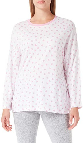 United Colors of Benetton Damen Shirt G/C M/L 31aa3m834 Pullover, Rosa Herzen Fuchsia 60 m, S