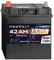 HeyVolt Asia Autobatterie 12V 42Ah 340A/EN Starterbatterie, absolut wartungsfrei ersetzt 35Ah 40Ah, Pluspol Rechts m. Bodenleiste
