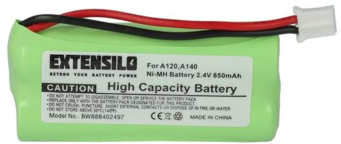 EXTENSILO Akku kompatibel mit Siemens Gigaset AL110, A260 Duo, A260 Trio, A265, A345 schnurlos Festnetz Telefon (850mAh, 2,4V, NiMH)