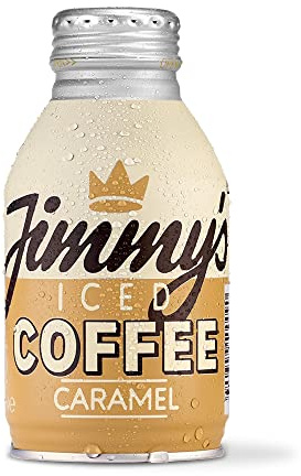 Jimmy's Iced Coffee Caramel BottleCan™ 275 ml | Refreshing, Ready to Drink Rainforest Alliance Arabica Chilled Coffee Energy Drink