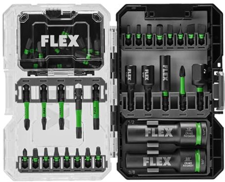 FLEX Stack Pack Impacks FAM10103-45 Schlagschrauber-Bit-Set, 45-teilig