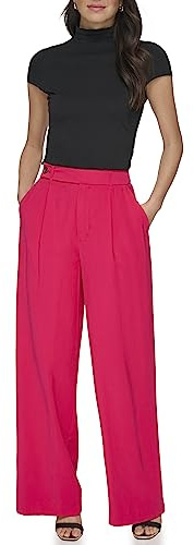 DKNY Damen Frosted Twill Trousers Pants