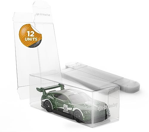 Friki Monkey Schutzfolien für Miniaturautos Diecast und Miniaturauto Loose Schützen und präsentieren Sie Ihre Sammlerautos! Schutz für Diecast-Autos, Skalenautos und Kinderautos (12 Stück)