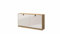 Kaiser Möbel Index Schrankbett, Wandklappbett, Horizontal mit Matratze, Schlafzimmer, Jugenzimmer, Modern Design, Weiss/Eiche