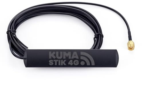 KUMA STiK4G Antenna for Router Modem Gateway Mobile Hotspot - High Gain Omnidirectional 2 x 2 MiMo LTE 4G Indoor Aerial for Taxi Uber - Compatible with Vodafone EE O2 Three - 2 x SMA Male Connectors