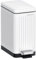 SONGMICS Kosmetikeimer, 10 Liter, Mülleimer Bad, mit Deckel, Tretmülleimer, Abfalleimer klein, schmal für kleine Räume, Stahl, Softclose, wolkenweiß LTB562W01
