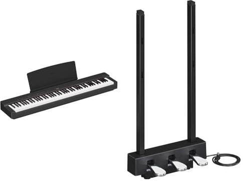 Yamaha P-225 Digital Piano & LP-1B Pedaleinheit, schwarz – Transportable Pedale für das Yamaha P-125 & das P-121 Digital Piano – 1 x 3 Pedale