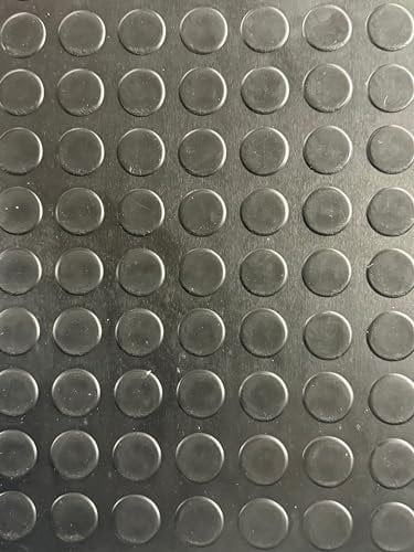 Coin Black Rubber Flooring 3mm Thickness - 1.0m Length x 1.5m Width (3ft3 x 4ft11)