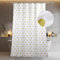 Popkozzi Rideau de douche en polyester imperméable et lavable pour salle de bain Blanc doré 183 x 183 cm