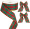 jijAcraft Weihnachtsband 40mm Breit, Rot und Grün Weihnachten Dekoband, Kariertes Band mit Goldkante, 22M Breit Geschenkband für Handwerk, Geschenkverpackungen und Weihnachtsbaum-Girlandendekoration