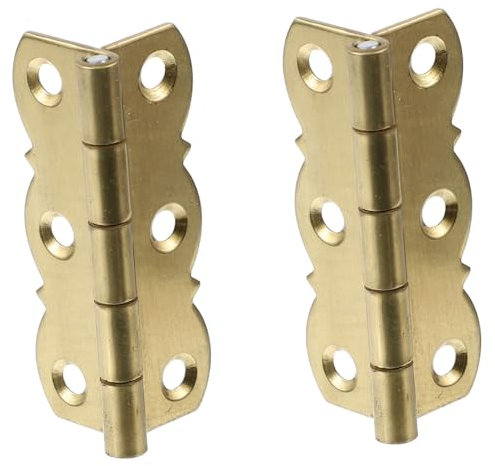 WHAMVOX 2pcs Vintage Bookshelf Hinge Antique Hinges Multi-Functional Brass for Piano Keyboard Accessories Heavy Duty for Piano Gold for Keyboard Accessories