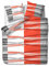 etérea Seersucker Bettwäsche 155x220 cm - bügelfreies Bettwäsche Set mit Kissen - Microfaser Satin nach Oekotex 100 - Reißverschluß - Gestreift - 155x220cm + 80x80 cm Kissenbezug - Orange