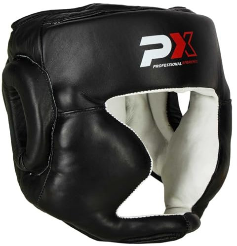 TEKKA BUDO Protection de tête en cuir véritable noir – Karaté, Taekwondo, kickboxing, arts martiaux