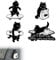 ZWWOGE 4 broches en émail chat noir pour femmes et filles - Broche mignonne en émail pour vestes - Broche en émail chat ludique