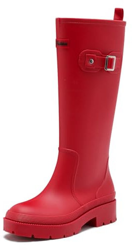 Yenxapei Stivali Gomma Pioggia Donna, Impermeabile Alti Boots, Leggero Galosce Per Esterni Stivaletti Da Pesca