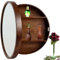 Armoire de Toilette Ronde pour Salle de Bain, Armoire Murale LED, Armoire de Toilette intégrée avec lumière, avec Compartiment de Rangement,D-70cm